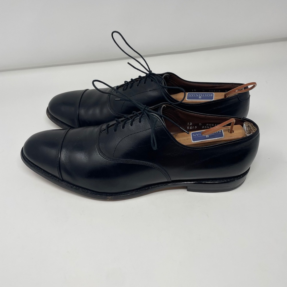 Allen Edmonds Park Avenue Black Leather Cap Toe Oxford Dress Shoes Mens 12 D - Picture 6 of 11